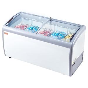 Congelador comercial usado de doble puerta ajustable de acero inoxidable para helados, <span class=keywords><strong>vitrina</strong></span> expositora, congelador tipo arcón para restaurante, para gelato y postres. - Product Image 2