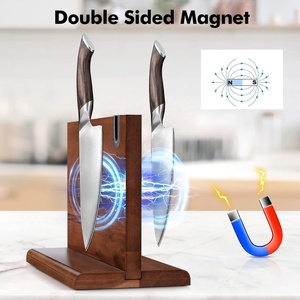 FLYWOD Accessori da Cucina: <span class=keywords><strong>Portacoltelli</strong></span> Magnetico in Legno, Supporto per Coltelli in Legno di Acacia, Blocco Magnetico Potente - Product Image 3