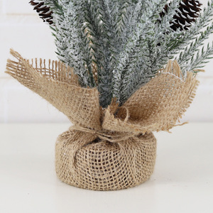 Праздничная вечеринка, домашний декор, рождественские украшения для стола, сосновая шишка, Рождественская елка с основанием из мешковины - Product Image 5