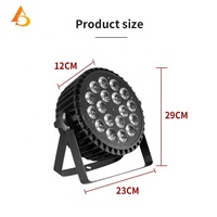 Projecteurs de scène LED 18x4-en-1 Disco DJ RGBW 18x12W Flat Par Light