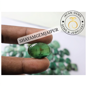 Émeraude verte naturelle à 100 %, cabochon, pierre précieuse de haute qualité, faite à la main pour la création de bijoux, cadeau pour elle, émeraude polie - Product Image 1