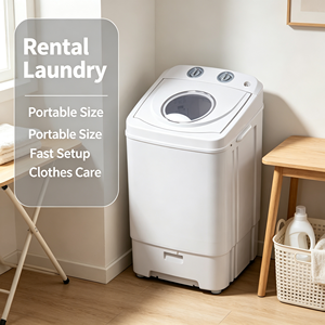 Lavadora Portátil Semiautomática Individual al por Mayor, 400W, Capacidad de Lavado de 7KG, Tamaño Portátil, Ideal para Espacios Pequeños - Product Image 1