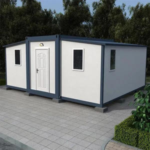Contenedor extensible de 20 pies, casa plegable, ala doble antisísmica, Panel sándwich de 2 dormitorios para hoteles, edificios de oficinas pequeños - Product Image 6