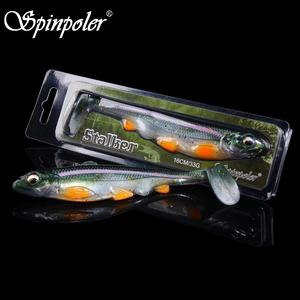 Spinpoler <span class=keywords><strong>Stalker</strong></span> 3D leurre de pêche souple queue de pagaie appâts artificiels 16cm gros PVC brochet bar truite Wobbler attirail - Product Image 2