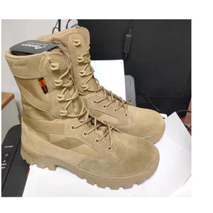 Botas de Combate y Senderismo TSB05 de Lona Oxford Transpirable y Ligera con Mangas de Cuero Vacuno Genuino de Grano Completo y Ante - Product Image 5