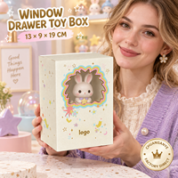 Boîte de rangement en gros pour figurines de collection avec fenêtre de présentation et tiroir coulissant pour les marques de jouets, les magasins de détail et les distributeurs