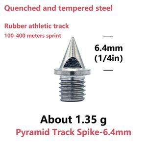 <span class=keywords><strong>Pointes</strong></span> d'athlétisme de 6,4 mm, longueur 1/4 pouce, <span class=keywords><strong>pointes</strong></span> pyramidales de remplacement pour la course sur piste, la course de <span class=keywords><strong>cross</strong></span>-<span class=keywords><strong>country</strong></span>, acier à haute dureté - Product Image 2