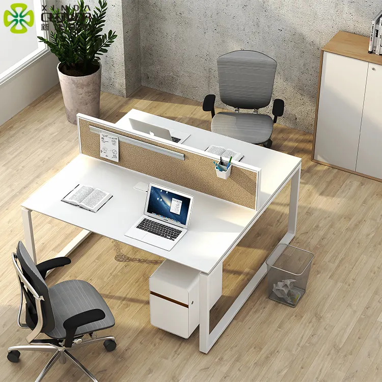 Modernes Standard personal Holz Kleine Tisch möbel 2 Personen Workstation Schreibtisch