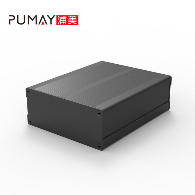 PB012 97*40-L Aluminum 6063+5052 Industrial Enclosures Hand-Held Enclosures IP-Rated Junction Box Sandblast Finish Black/Silver