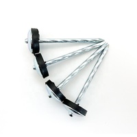 Clous galvanisés pour toiture parapluie avec rondelle en caoutchouc Clous pour toiture à tige torsadée Clous en zinc 9GX2.5"
