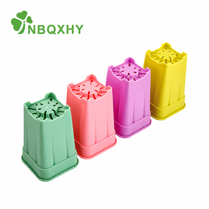 Ensemble de pots de pépinière carrés hauts de haute qualité, couleurs pastel, <span class=keywords><strong>en</strong></span> plastique, avec pieds d'angle pour plantes d'intérieur, <span class=keywords><strong>fleurs</strong></span> et herbes - Product Image 4