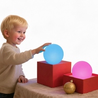 Lampe de table sphérique LED sans fil de 12 cm, lumière d'ambiance, globe rechargeable, chambre à coucher, changement de couleur RVB, télécommande, boule LED