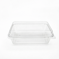 Boîte à pâtisserie rectangulaire transparente en PET personnalisable, très vendue, pour desserts, biscuits et pâtisseries