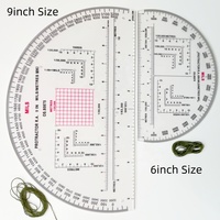 Transportador Semicircular de 9 Pulgadas para Marcar Mapas al Aire Libre