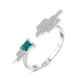 Emerald Cut Zircon Pendant <b>Set</b> <b>Sterling</b> <b>Silver</b> Rhodium Plated Cute Fashion Jewelry <b>Set</b> for Party & Wedding 925 - Product Image 4