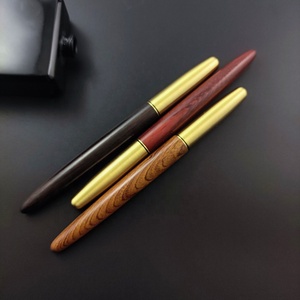Penna Stilografica in Legno Naturale Fatta a Mano, Penna di Lusso in Ebano Vintage e Palissandro per Calligrafia - Product Image 4