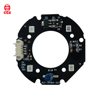 Placa PCBA LED Infrarroja Modelo CGX-40IR04S14H02, Fabricante OEM/ODM, SMD Personalizado, 1 oz de Grosor de Cobre, Luz de Relleno para Cámara CCTV/IP