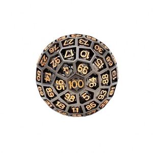 Boule de dés géante en métal D100, polyédrique creuse à 100 faces, accessoires pour jeux de table RPG MTG, article de collection - Product Image 1
