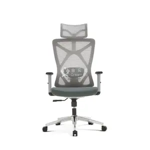 Großhandel oFFICE Stühle Luxus Executive Full Mesh Office Drehstuhl mit Kopfstütze