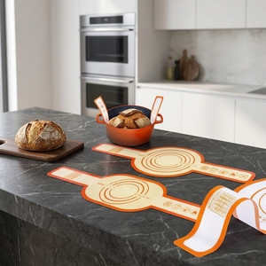 Factory OEM Non-Stick Reusable <b>Baking</b> Supplies <b>Silicone</b> <b>Baking</b> Mat <b>Silicone</b> Bread Sling with Long Handles for Dutch Oven - Product Image 1