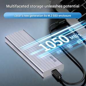 Lexar E6アルミニウムNVMe 10Gbps M.<span class=keywords><strong>2</strong></span>ポータブルハードドライブエンクロージャーType-C <span class=keywords><strong>3.2</strong></span>インターフェイス外部SSD - Product Image 4
