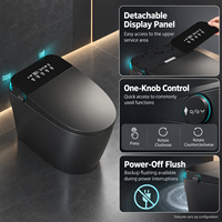 WC intelligent sans réservoir, bidet de luxe intelligent, ouverture automatique, lumière LED bleue, affichage numérique HD, télécommande