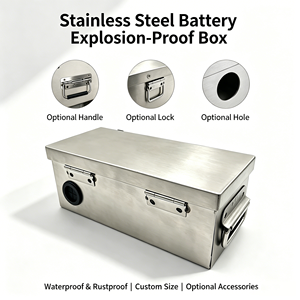 Custom Stainless Steel LiPo Battery Safety <b>Box</b> Fireproof Metal Lipo Safe for Battery <b>Storage</b> Charging - Product Image 5
