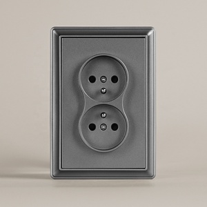 Pháp tiêu chuẩn hiện đại phong cách điện điện đôi cắm & ổ cắm 2P + t tường căn cứ lõm cài đặt - Product Image 6