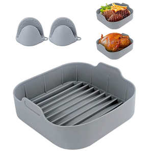 Friteuse à Air en Silicone, plaque de cuisson pour four, Pizza, poulet frit, panier en Silicone, réutilisable, accessoires de doublure de poêle - Product Image 1