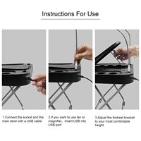 The Beauty Footrest for Easy At-Home Pedicures, No More Bending With LED Magnifier Fan Non-Slip Sturdy Legs & Built-in Storage
