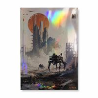 Affiches d'art métallisé personnalisées style Wasteland pour Anime/Manga, illustrations holographiques, merch vidéo jeu/film, fanart Holo