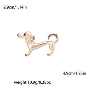 Broche de chien <span class=keywords><strong>teckel</strong></span> noir émail vintage mode broches de dessin animé féminin broches d'animaux mignons pour femmes bijoux cadeaux - Product Image 3