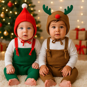 Navidad 2026 Ropa Linda de Bebé Pantalones Tejidos para Niños Pequeños Niñas y Niños Pantalones de Bebé Recién Nacido Ropa de Algodón Conjuntos para Recién Nacidos con Gorro - Product Image 1