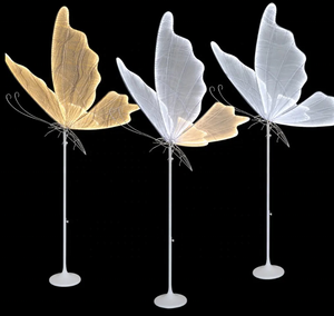Oggetti di scena per matrimonio all'ingrosso di piombo per strada di fabbrica a Led farfalle calde bianche luci LED farfalla per matrimonio - Product Image 3