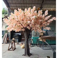 Arbre de cerisier japonais rose artificiel réaliste de 300 cm en fibre de verre et tissu, moderne, luxueux, pour intérieur et extérieur, écologique, haut de gamme
