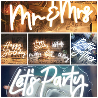 Rebow – lettres lumineuses sur mesure, petit signe de nom néon imperméable en acrylique pour cadeau d'anniversaire, nom éclairé, décoration de la maison