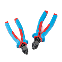 FIXTEC CR-V Pince coupante diagonale à haut effet de levier 6 et 7 pouces, 30 % d'économie de travail, finition noire, coupe-fil professionnel