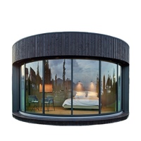 Maison de villa meublée arrondie à structure en acier préfabriquée Creative Hot Design