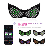 Nuevo diseño de moda Rave Party Gafas LED recargables por USB Smart APP Programable Gafas LED brillantes con ojos