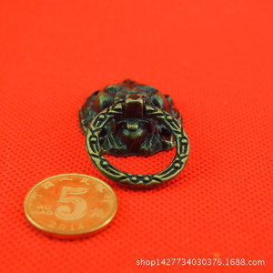 Tirador de Mueble con Cabeza de León 28x48mm, Anillo de Aleación de Zinc, Herraje para Cajón y Gabinete, Estilo Tradicional, Tirador de Puerta Duradero - Product Image 2