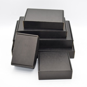 wholesale luxury black corrugated shipping boxes custom logo mailing box