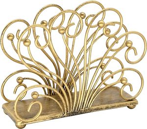 Servilletero decorativo de metal dorado, utensilios de cocina para el hogar, accesorios de mesa, decoración de boda a bajo costo - Product Image 4