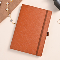 Agenda A5 personnalisé de 96 pages Cahiers Agenda en PU à couverture rigide Journal laitier à bande élastique Type organisateur à boucle pour stylo
