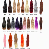 Iriswigs Extensions de cheveux synthétiques à ondulations profondes, bouclées afro-kinky, pour crochet, double trame, 100g, résistantes à la chaleur