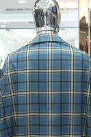 Tela de Camisería de Primera Calidad, Transpirable, de Bambú Elástico, Sin Arrugas, Teñida con Hilo, a Cuadros, para Camisas de Hombre