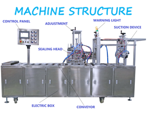 Machine de fabrication d'emballages de capsules de café instantané entièrement automatique à haute vitesse, multi-têtes, <span class=keywords><strong>Nespresso</strong></span> K Cup, remplissage de poudre, scellage de film - Product Image 4