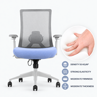 Chaise de bureau ergonomique pivotante certifiée BIFMA, nouveau design, dossier entièrement en tissu, confortable, pour l'école