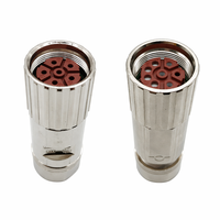 Connecteur M23 6/8 broches, câble d'alimentation pour servomoteur, étanche IP67, fiche circulaire blindée, contact à sertir, OEM