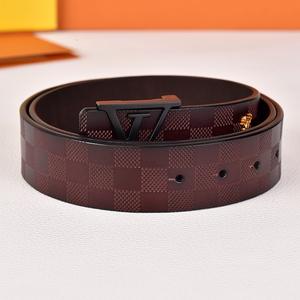 Cinturón de diseñador para hombre para viaje Material de piel de vaca de lujo ligero con estilo informal y aleación para hebilla Simple y de moda - Product Image 5