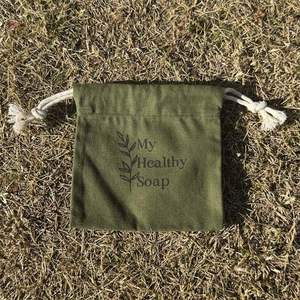 Biodegradable Minimalist Cotton <b>Drawstring</b> Bag Fashion Trendy Canvas <b>Pouch</b> Bag Eco-Friendly Dust Small <b>Pouch</b> - Product Image 1